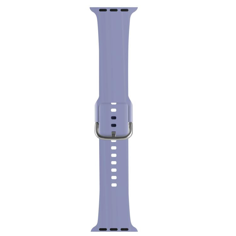 For Apple Watch 42mm / 41mm / 40mm / 38mm Kalebol Metal Pin Buckle Silicone Watch Band(Lavender) - Watch Bands by Kalebol | Online Shopping South Africa | PMC TechLife | Buy Now Pay Later Mobicred