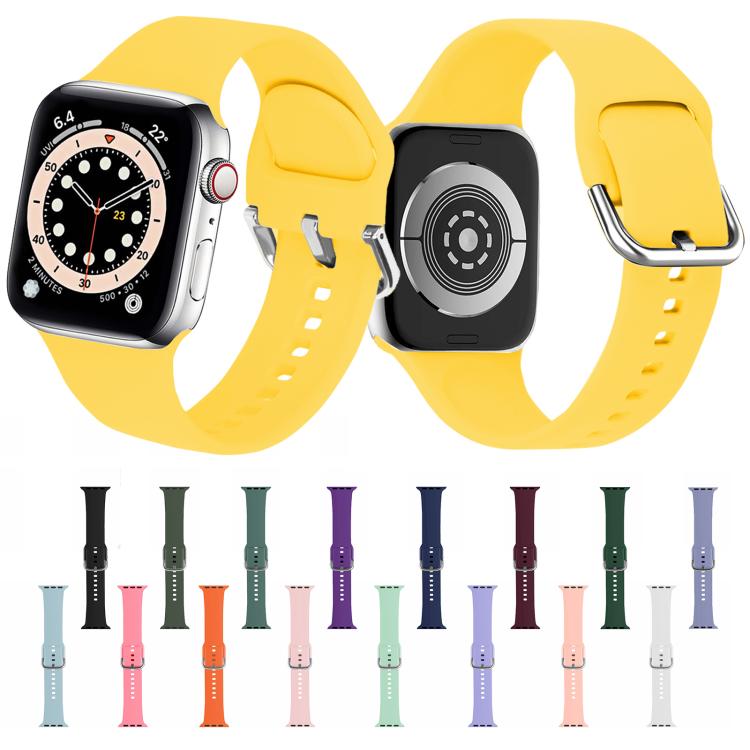 For Apple Watch 46mm / 49mm / 45mm / 44mm Kalebol Metal Pin Buckle Silicone Watch Band(Dark Blue) - Watch Bands by Kalebol | Online Shopping South Africa | PMC TechLife | Buy Now Pay Later Mobicred