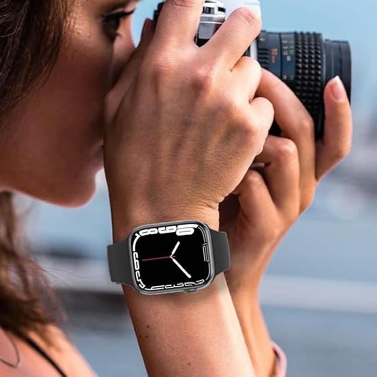 For Apple Watch 46mm / 49mm / 45mm / 44mm Kalebol Metal Pin Buckle Silicone Watch Band(White) - free shipping - PMc TechLife - Order now!