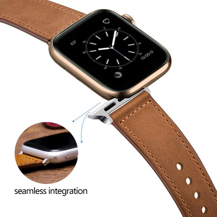 For Apple Watch 46mm / 49mm / 45mm / 44mm Kalebol Large Stud Buckle Leather Watch Band(Red) - free shipping - PMc TechLife - Order now!