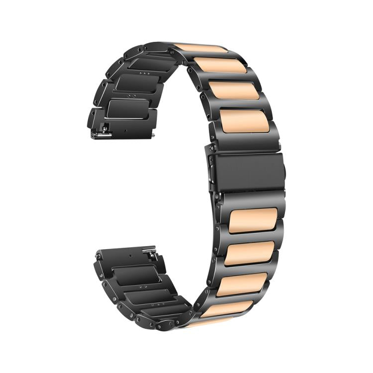 Kalebol 22mm Tooling Metal Zinc Alloy Watch Band(Black Rose Gold) - 22mm Bands by Kalebol | Online Shopping South Africa | PMc TechLife | Buy Now Pay Later Mobicred