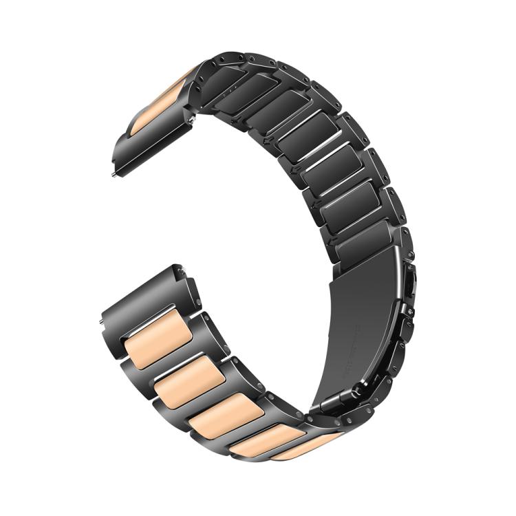 Kalebol 22mm Tooling Metal Zinc Alloy Watch Band(Black Rose Gold) - 22mm Bands by Kalebol | Online Shopping South Africa | PMc TechLife | Buy Now Pay Later Mobicred