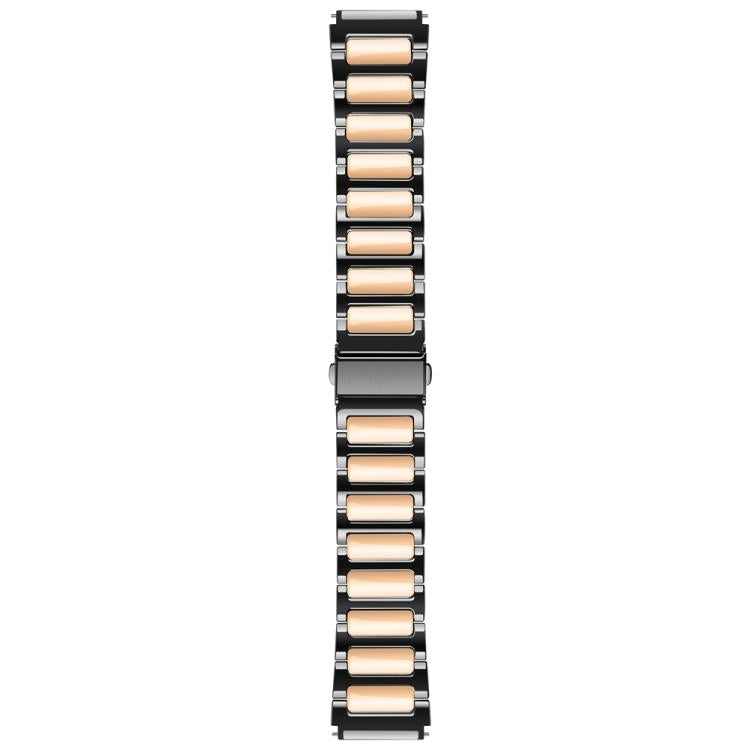 Kalebol 22mm Tooling Metal Zinc Alloy Watch Band(Black Rose Gold) - 22mm Bands by Kalebol | Online Shopping South Africa | PMc TechLife | Buy Now Pay Later Mobicred