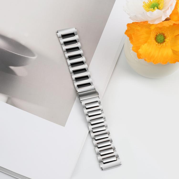 Kalebol 22mm Tooling Metal Zinc Alloy Watch Band(Silver Black) - free shipping - PMc TechLife - Order now!