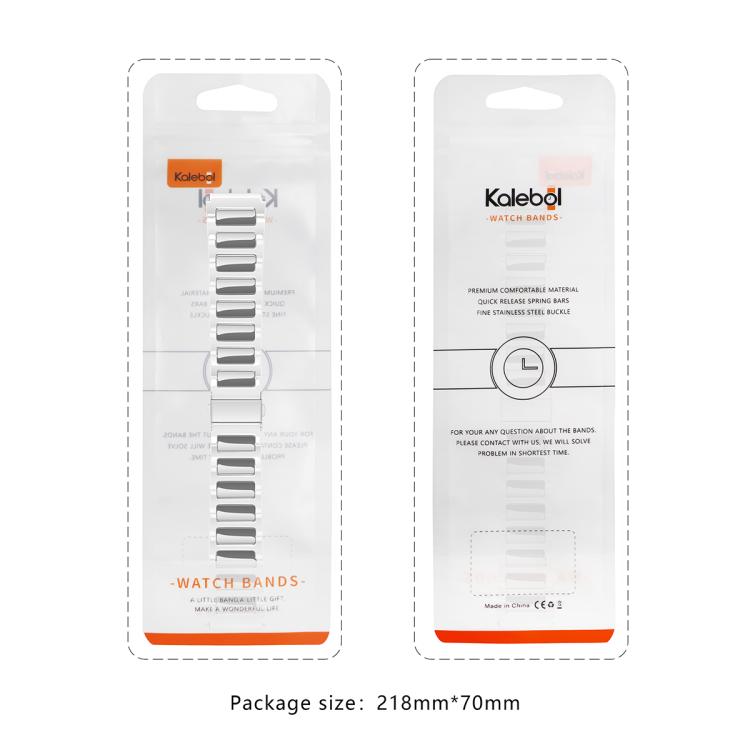 Kalebol 22mm Tooling Metal Zinc Alloy Watch Band(Silver Black) - free shipping - PMc TechLife - Order now!