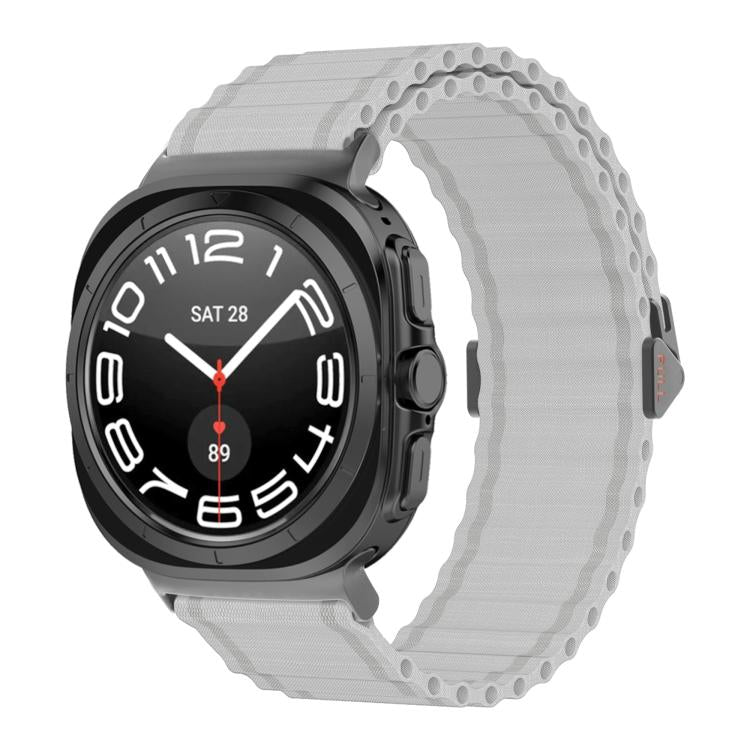 For Samsung Galaxy Watch Ultra 47mm / Ultra 2025 Kalebol Ocean Loop Nylon Braided Watch Band(White) - free shipping - PMc TechLife - Order now!