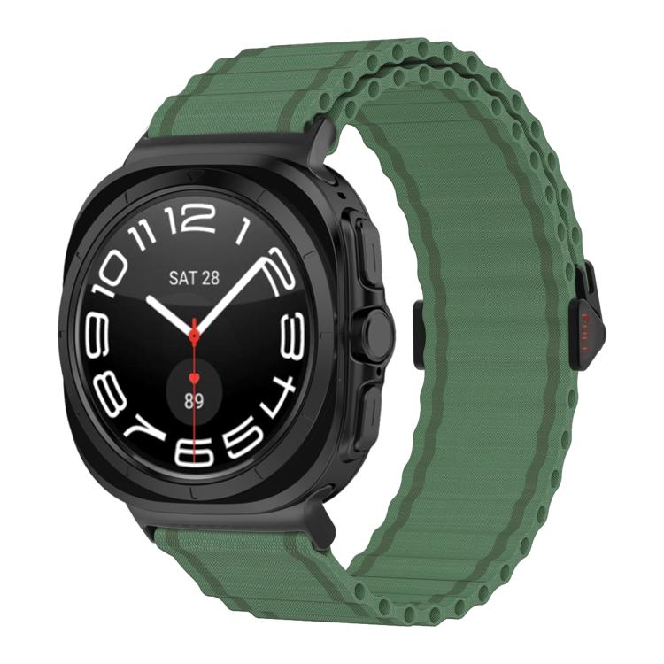 For Samsung Galaxy Watch Ultra 47mm Kalebol Ocean Loop Nylon Braided Watch Band(Army Green) - Watch Bands by Kalebol | Online Shopping South Africa | PMc TechLife | Buy Now Pay Later Mobicred