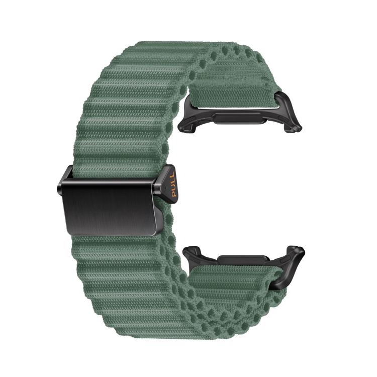 For Samsung Galaxy Watch Ultra 47mm Kalebol Ocean Loop Nylon Braided Watch Band(Army Green) - Watch Bands by Kalebol | Online Shopping South Africa | PMc TechLife | Buy Now Pay Later Mobicred