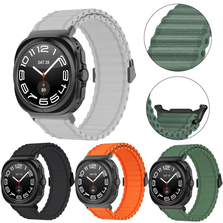 For Samsung Galaxy Watch Ultra 47mm Kalebol Ocean Loop Nylon Braided Watch Band(Orange) - free shipping - PMc TechLife - Order now!