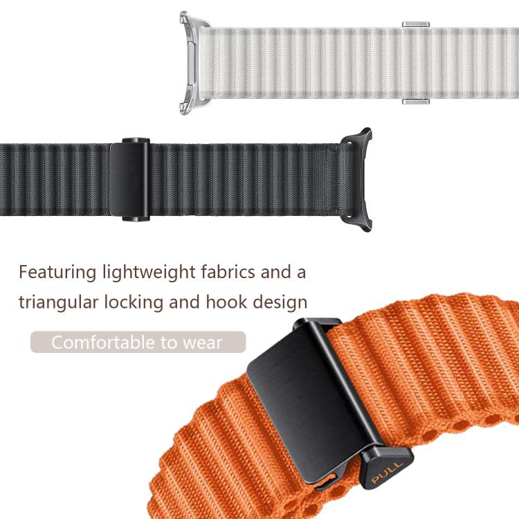 For Samsung Galaxy Watch Ultra 47mm Kalebol Ocean Loop Nylon Braided Watch Band(Orange) - free shipping - PMc TechLife - Order now!