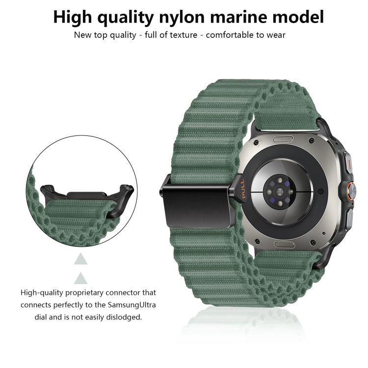 For Samsung Galaxy Watch Ultra 47mm Kalebol Ocean Loop Nylon Braided Watch Band(Dark Grey) - Watch Bands by Kalebol | Online Shopping South Africa | PMc TechLife | Buy Now Pay Later Mobicred