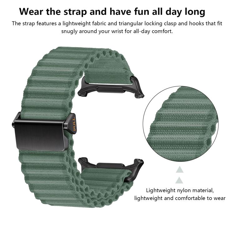 For Samsung Galaxy Watch Ultra 47mm Kalebol Ocean Loop Nylon Braided Watch Band(Dark Grey) - Watch Bands by Kalebol | Online Shopping South Africa | PMc TechLife | Buy Now Pay Later Mobicred
