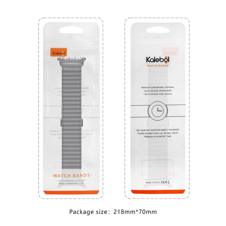 For Samsung Galaxy Watch Ultra 47mm Kalebol Ocean Loop Nylon Braided Watch Band(Dark Grey) - Watch Bands by Kalebol | Online Shopping South Africa | PMc TechLife | Buy Now Pay Later Mobicred