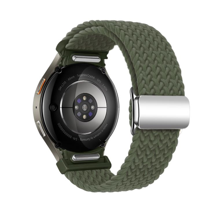 For Samsung Galaxy Watch 5 Pro / 6 / 7 Kalebol Button Braided Loop Magnetic Buckle Watch Band(Dark Olive Green) - free shipping - PMc TechLife - Order now!