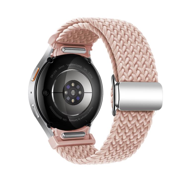 For Samsung Galaxy Watch 5 Pro / 6 / 7 Kalebol Button Braided Loop Magnetic Buckle Watch Band(Pink Sand) - free shipping - PMc TechLife - Order now!