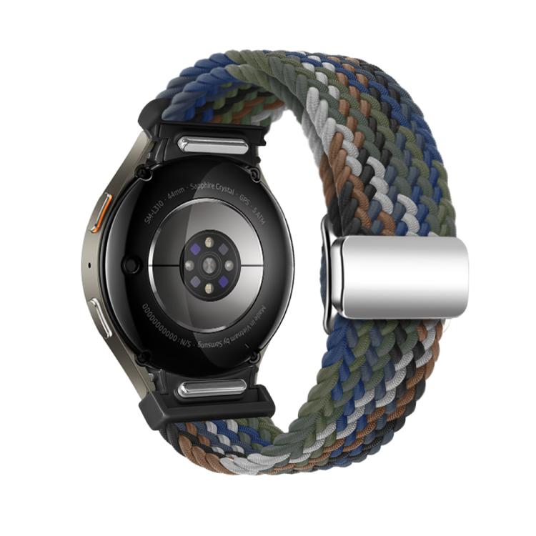For Samsung Galaxy Watch 5 Pro / 6 / 7 Kalebol Button Braided Loop Magnetic Buckle Watch Band(Denim) - free shipping - PMc TechLife - Order now!