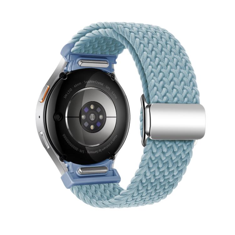 For Samsung Galaxy Watch 5 Pro / 6 / 7 Kalebol Button Braided Loop Magnetic Buckle Watch Band(Cyan-blue) - free shipping - PMc TechLife - Order now!