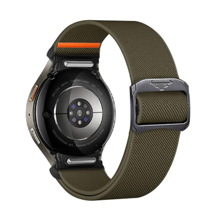 For Samsung Galaxy Watch 5 Pro / 6 / 7 Kalebol Button Elastic Nylon Watch Band(Army Green) - free shipping - PMc TechLife - Order now!