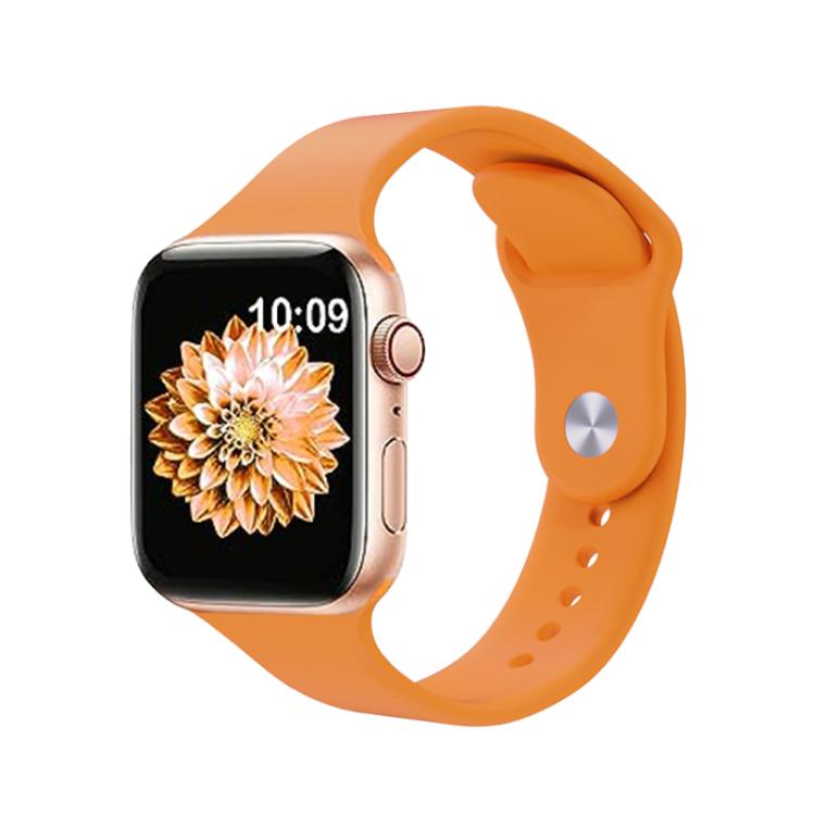 For Apple Watch 42mm / 41mm / 40mm / 38mm Kalebol Reverse Buckle Silicone Watch Band(Orange) - Watch Bands by Kalebol | Online Shopping South Africa | PMC TechLife | Buy Now Pay Later Mobicred