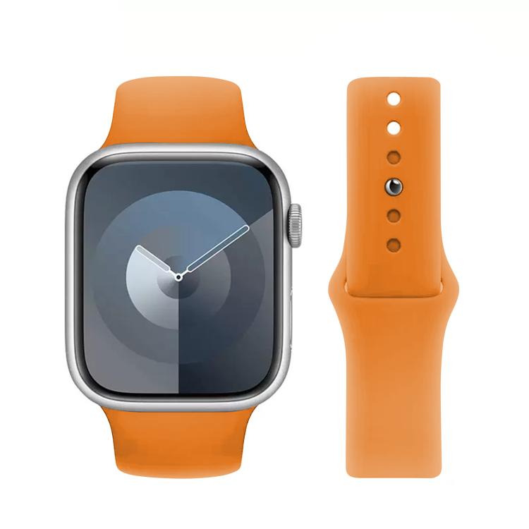 For Apple Watch 42mm / 41mm / 40mm / 38mm Kalebol Reverse Buckle Silicone Watch Band(Orange) - Watch Bands by Kalebol | Online Shopping South Africa | PMC TechLife | Buy Now Pay Later Mobicred