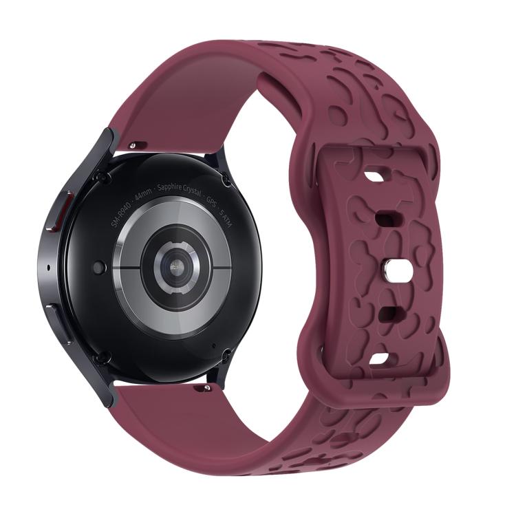 18mm Kalebol Leopard Print Butterfly Buckle Silicone Watch Band(Wine Red) - free shipping - PMc TechLife - Order now!