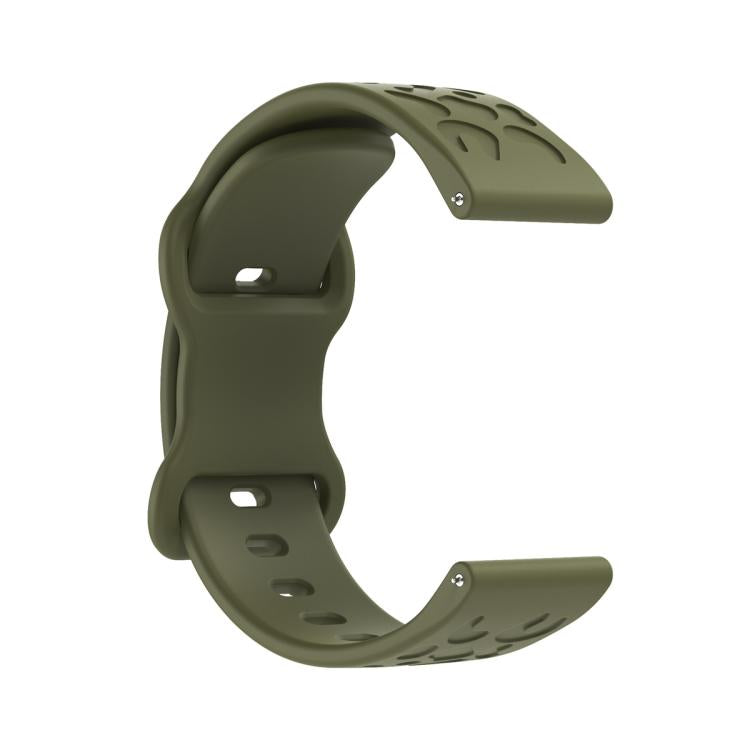 18mm Kalebol Leopard Print Butterfly Buckle Silicone Watch Band(Army Green) - free shipping - PMc TechLife - Order now!