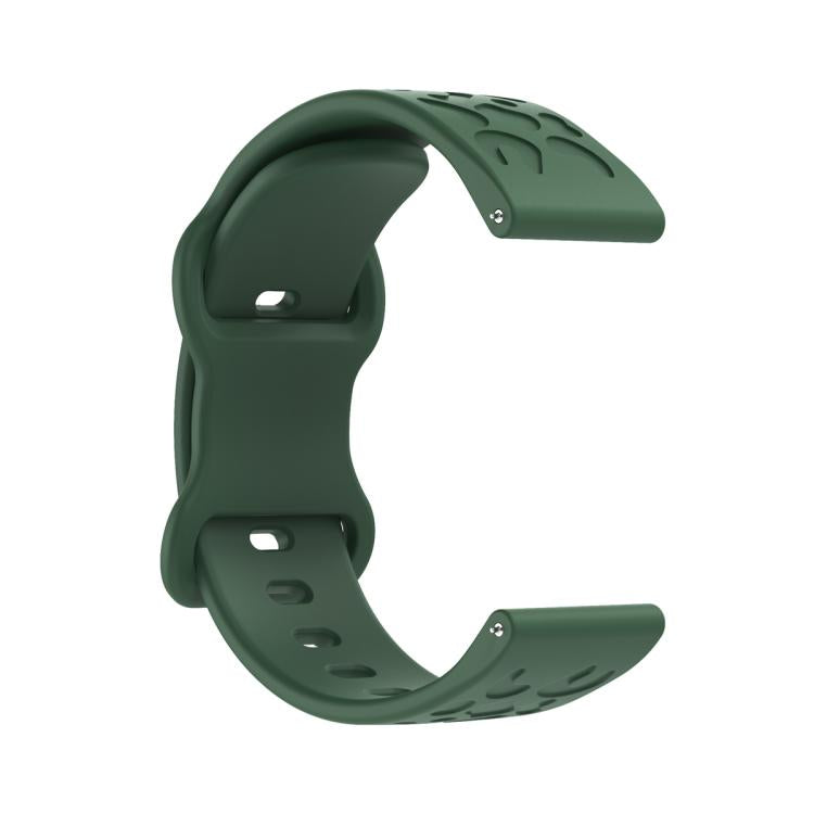 18mm Kalebol Leopard Print Butterfly Buckle Silicone Watch Band(Dark Green) - free shipping - PMc TechLife - Order now!