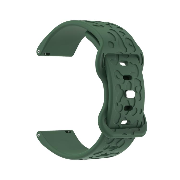 18mm Kalebol Leopard Print Butterfly Buckle Silicone Watch Band(Dark Green) - free shipping - PMc TechLife - Order now!