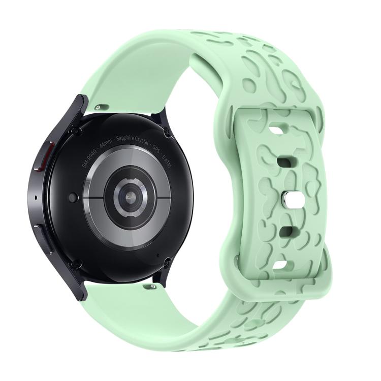 18mm Kalebol Leopard Print Butterfly Buckle Silicone Watch Band(Teal Blue) - free shipping - PMc TechLife - Order now!