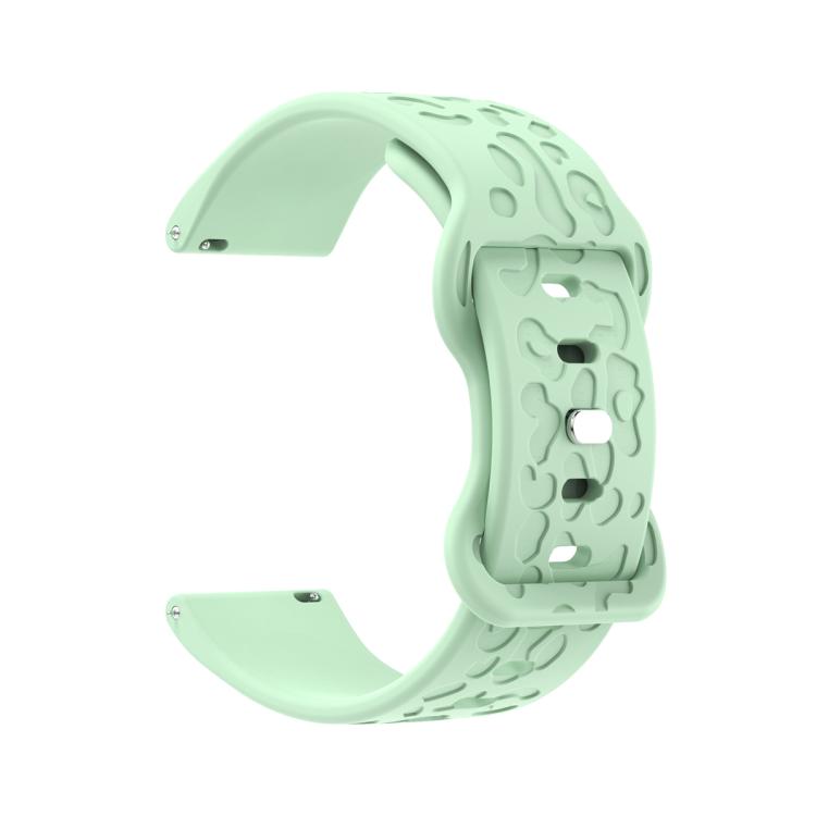 18mm Kalebol Leopard Print Butterfly Buckle Silicone Watch Band(Teal Blue) - free shipping - PMc TechLife - Order now!