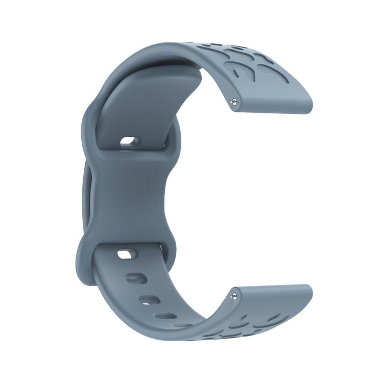 18mm Kalebol Leopard Print Butterfly Buckle Silicone Watch Band(Slate Blue) - free shipping - PMc TechLife - Order now!