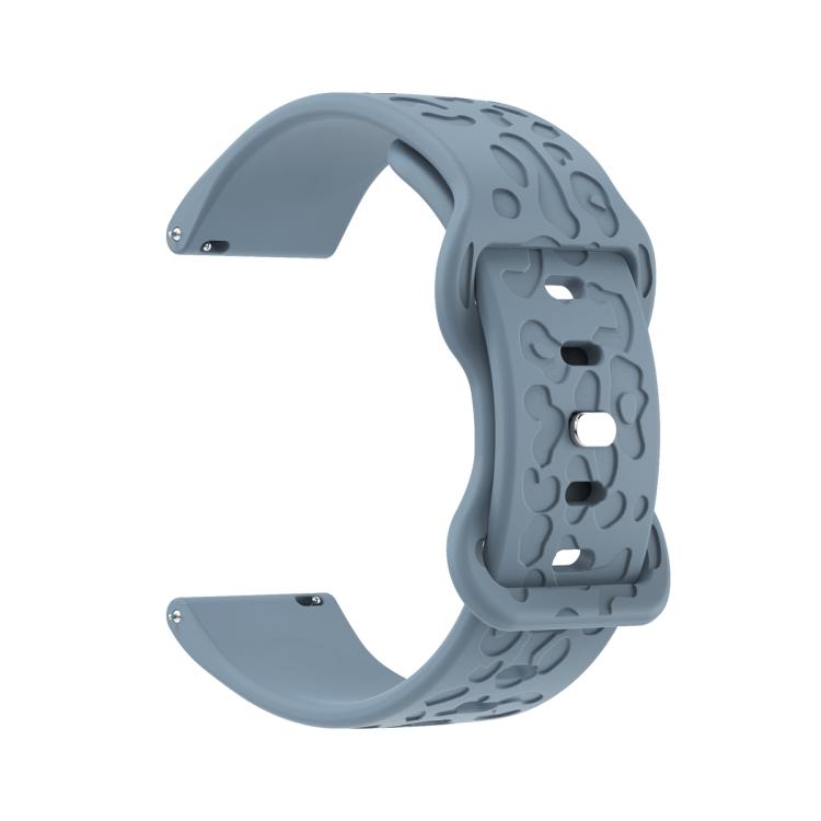 18mm Kalebol Leopard Print Butterfly Buckle Silicone Watch Band(Slate Blue) - free shipping - PMc TechLife - Order now!