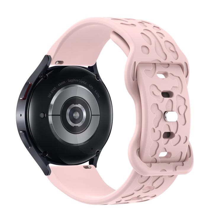 20mm Kalebol Leopard Print Butterfly Buckle Silicone Watch Band(Pink) - free shipping - PMc TechLife - Order now!