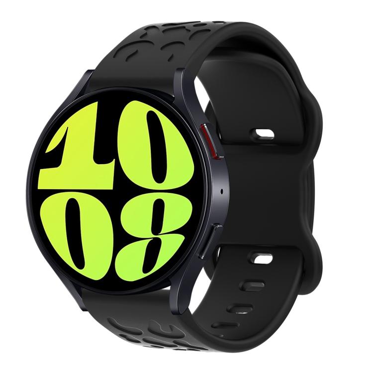 20mm Kalebol Leopard Print Butterfly Buckle Silicone Watch Band(Black) - free shipping - PMc TechLife - Order now!