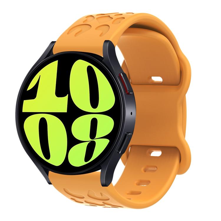 20mm Kalebol Leopard Print Butterfly Buckle Silicone Watch Band(Yellow) - free shipping - PMc TechLife - Order now!