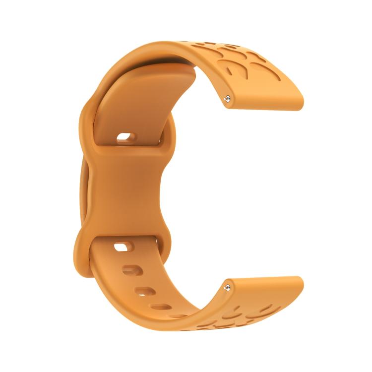 20mm Kalebol Leopard Print Butterfly Buckle Silicone Watch Band(Yellow) - free shipping - PMc TechLife - Order now!