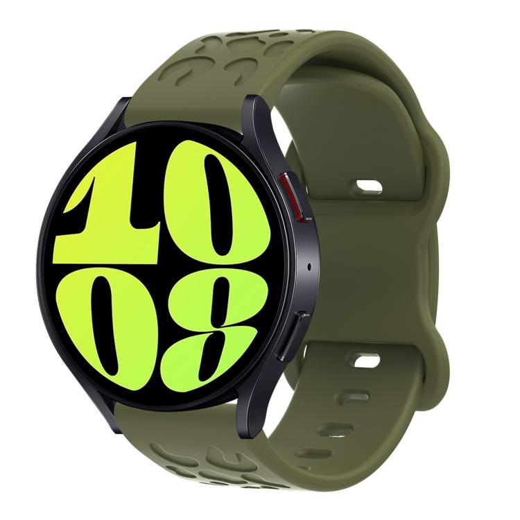20mm Kalebol Leopard Print Butterfly Buckle Silicone Watch Band(Army Green) - free shipping - PMc TechLife - Order now!