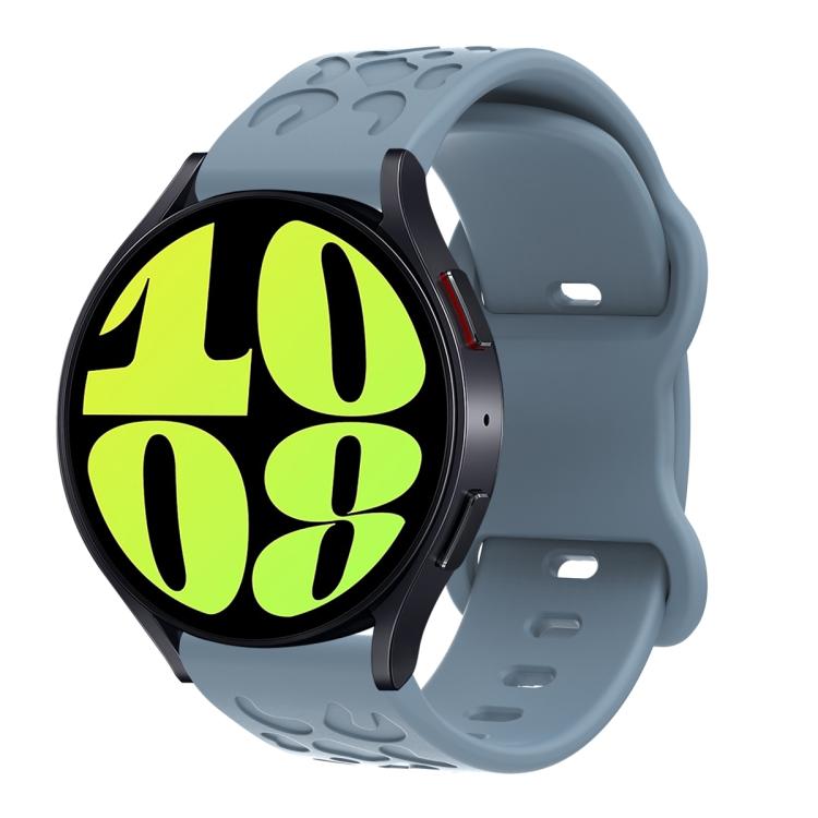 20mm Kalebol Leopard Print Butterfly Buckle Silicone Watch Band(Slate Blue) - free shipping - PMc TechLife - Order now!