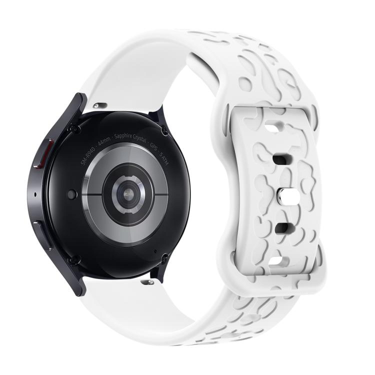 22mm Kalebol Leopard Print Butterfly Buckle Silicone Watch Band(White) - free shipping - PMc TechLife - Order now!