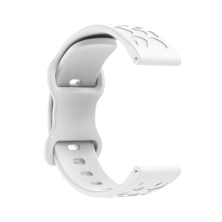 22mm Kalebol Leopard Print Butterfly Buckle Silicone Watch Band(White) - free shipping - PMc TechLife - Order now!