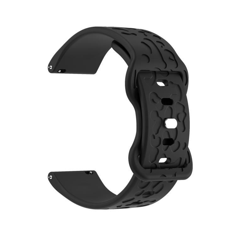 22mm Kalebol Leopard Print Butterfly Buckle Silicone Watch Band(Black) - free shipping - PMc TechLife - Order now!