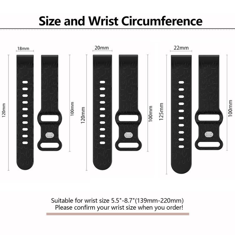 20mm Kalebol Leopard Print Butterfly Buckle Silicone Watch Band(White) - 20mm Bands by Kalebol | Online Shopping South Africa | PMc TechLife | Buy Now Pay Later Mobicred