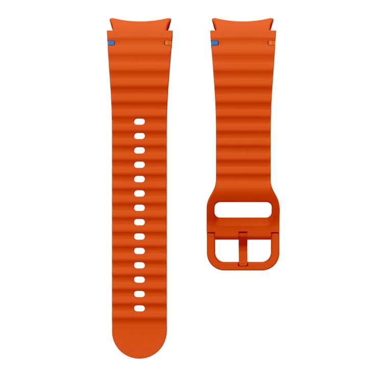 For Samsung Galaxy Watch 7  / 6 / 5 / 4 Kalebol Wave Stitching Silicone Watch Band(Orange) - Watch Bands by Kalebol | Online Shopping South Africa | PMc TechLife | Buy Now Pay Later Mobicred