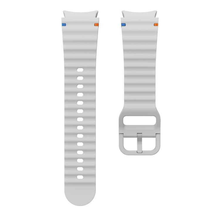 For Samsung Galaxy Watch 7  / 6 / 5 / 4 Kalebol Wave Stitching Silicone Watch Band(Light Grey) - free shipping - PMc TechLife - Order now!