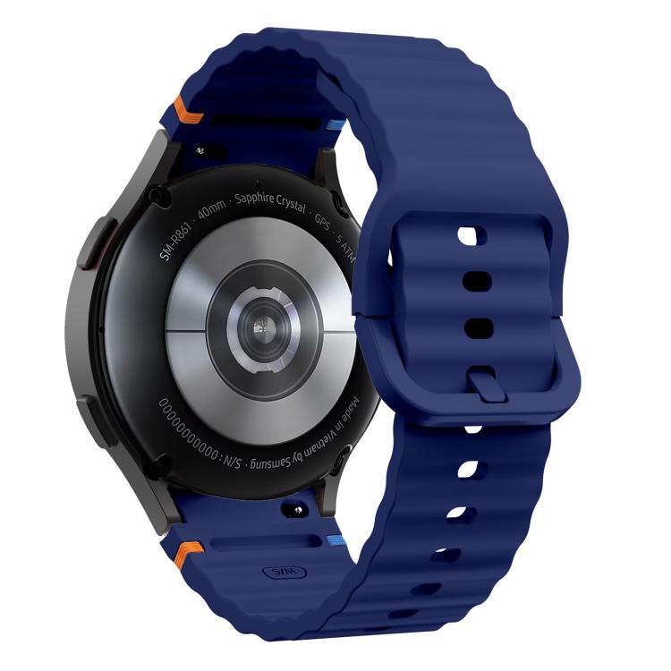For Samsung Galaxy Watch 7  / 6 / 5 / 4 Kalebol Wave Stitching Silicone Watch Band(Midnight Blue) - free shipping - PMc TechLife - Order now!