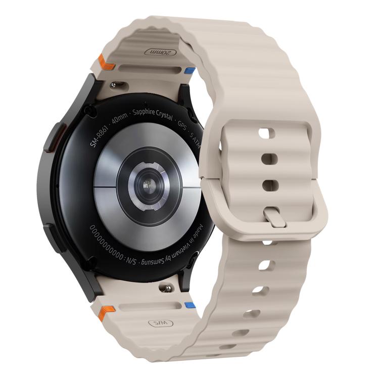 For Samsung Galaxy Watch 7  / 6 / 5 / 4 Kalebol Wave Stitching Silicone Watch Band(Starlight) - free shipping - PMc TechLife - Order now!