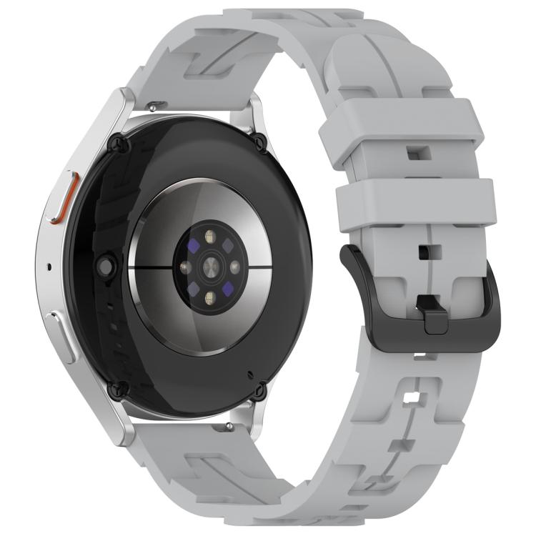 20mm Kalebol Solid Color Black Buckle Round Tail Silicone Watch Band(Grey) - free shipping - PMc TechLife - Order now!