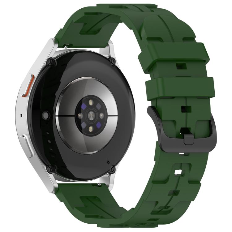 20mm Kalebol Solid Color Black Buckle Round Tail Silicone Watch Band(Army Green) - free shipping - PMc TechLife - Order now!