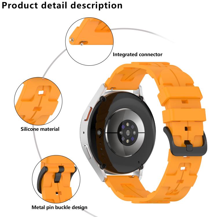 22mm Kalebol Solid Color Black Buckle Round Tail Silicone Watch Band(Yellow) - free shipping - PMc TechLife - Order now!