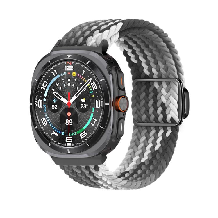 For Samsung Galaxy Watch Ultra 47mm Kalebol Braided Loop Magnetic Black Buckle Watch Band(Dark Chocolate) - free shipping - PMc TechLife - Order now!